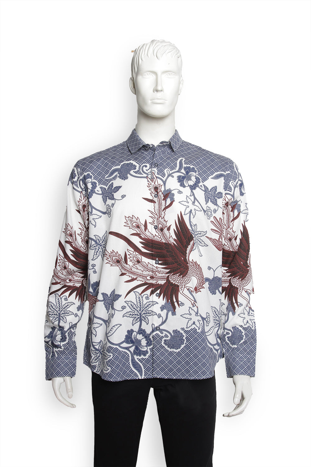 Men Shirt Bratajaya Bird Two Tone Long Sleeve