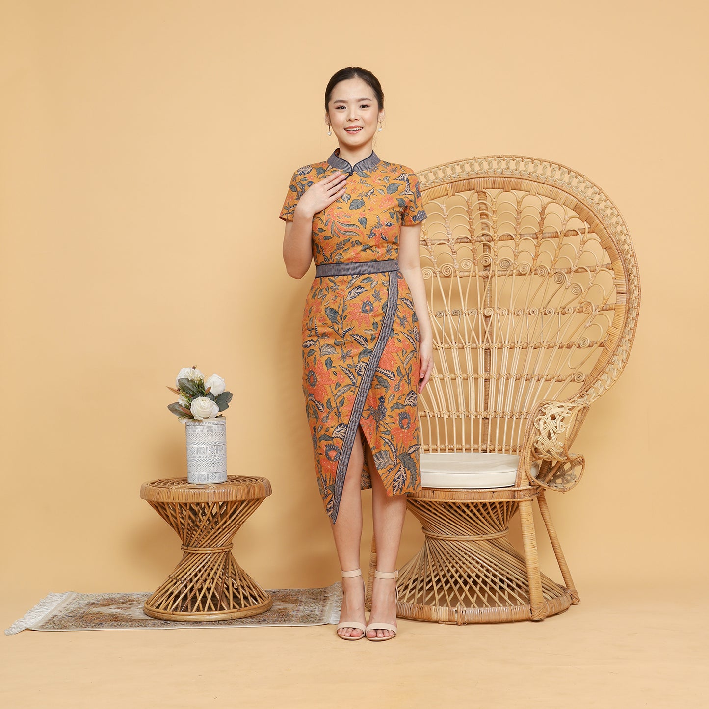 Dress Cheongsam encim brown