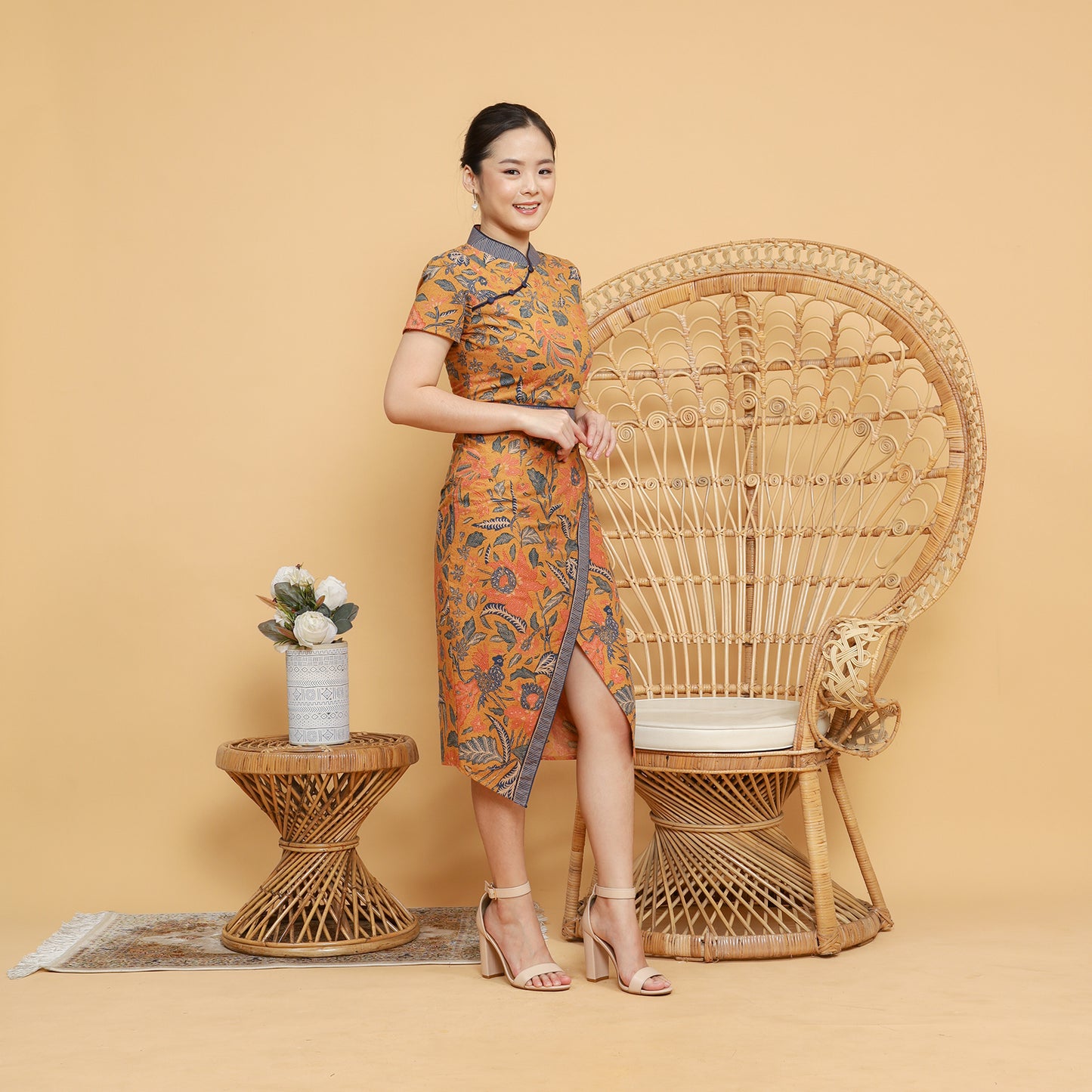 Dress Cheongsam encim brown