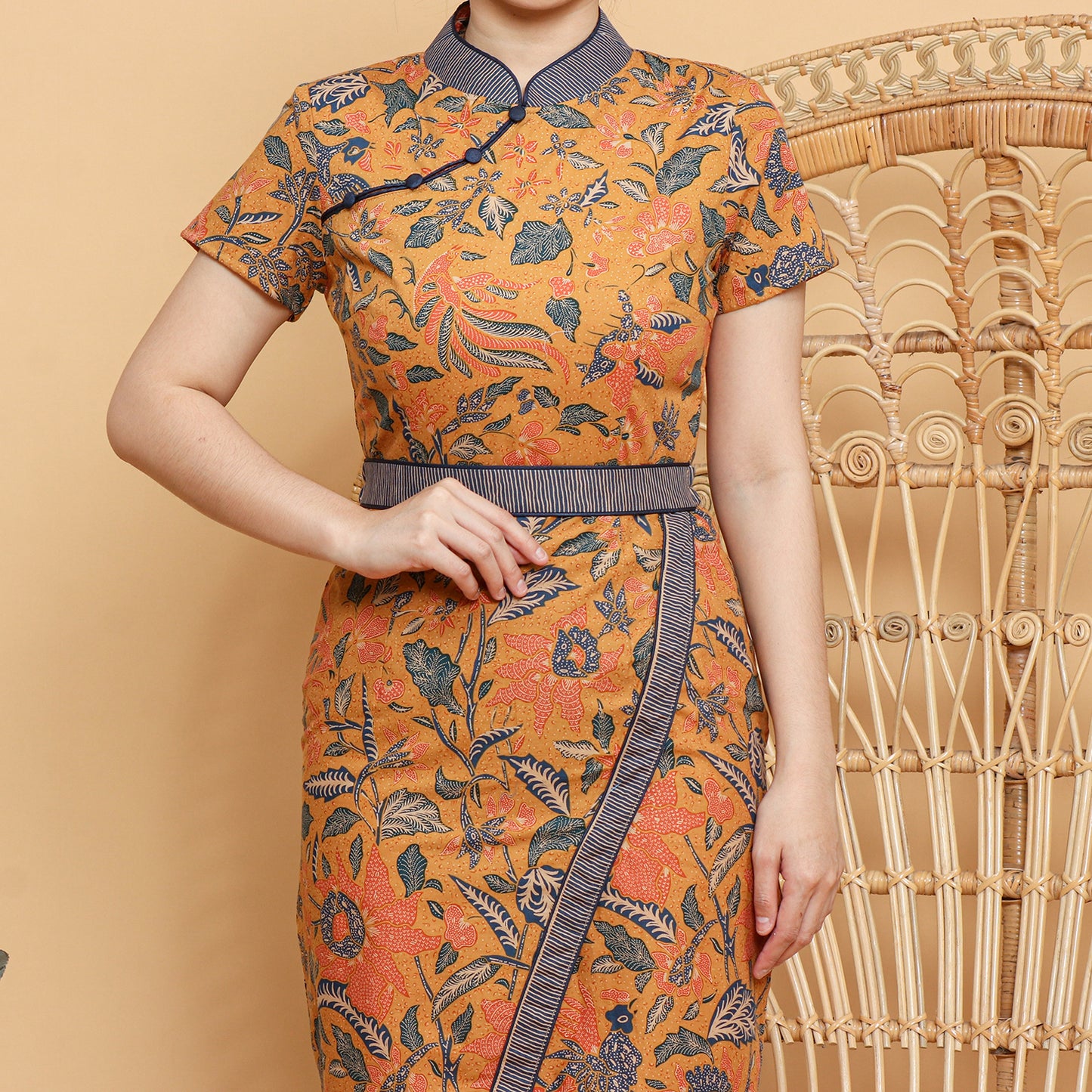 Dress Cheongsam encim brown