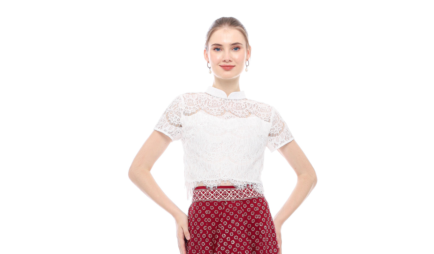 Top CNY White Lace