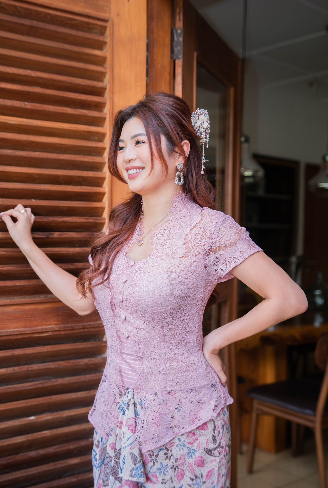 Kebaya Kutu Baru  Pink