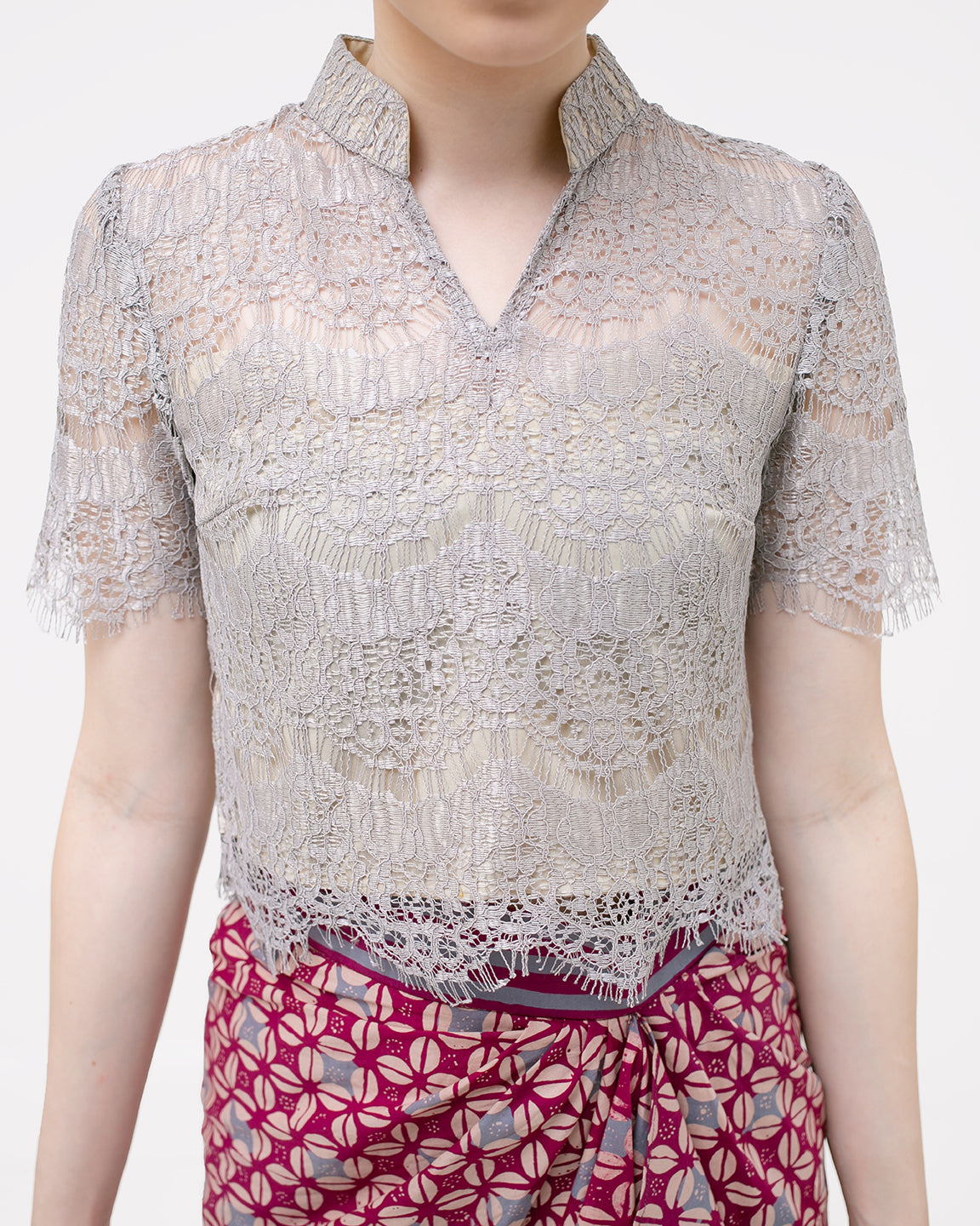 Dove Grey Top Lace Grey