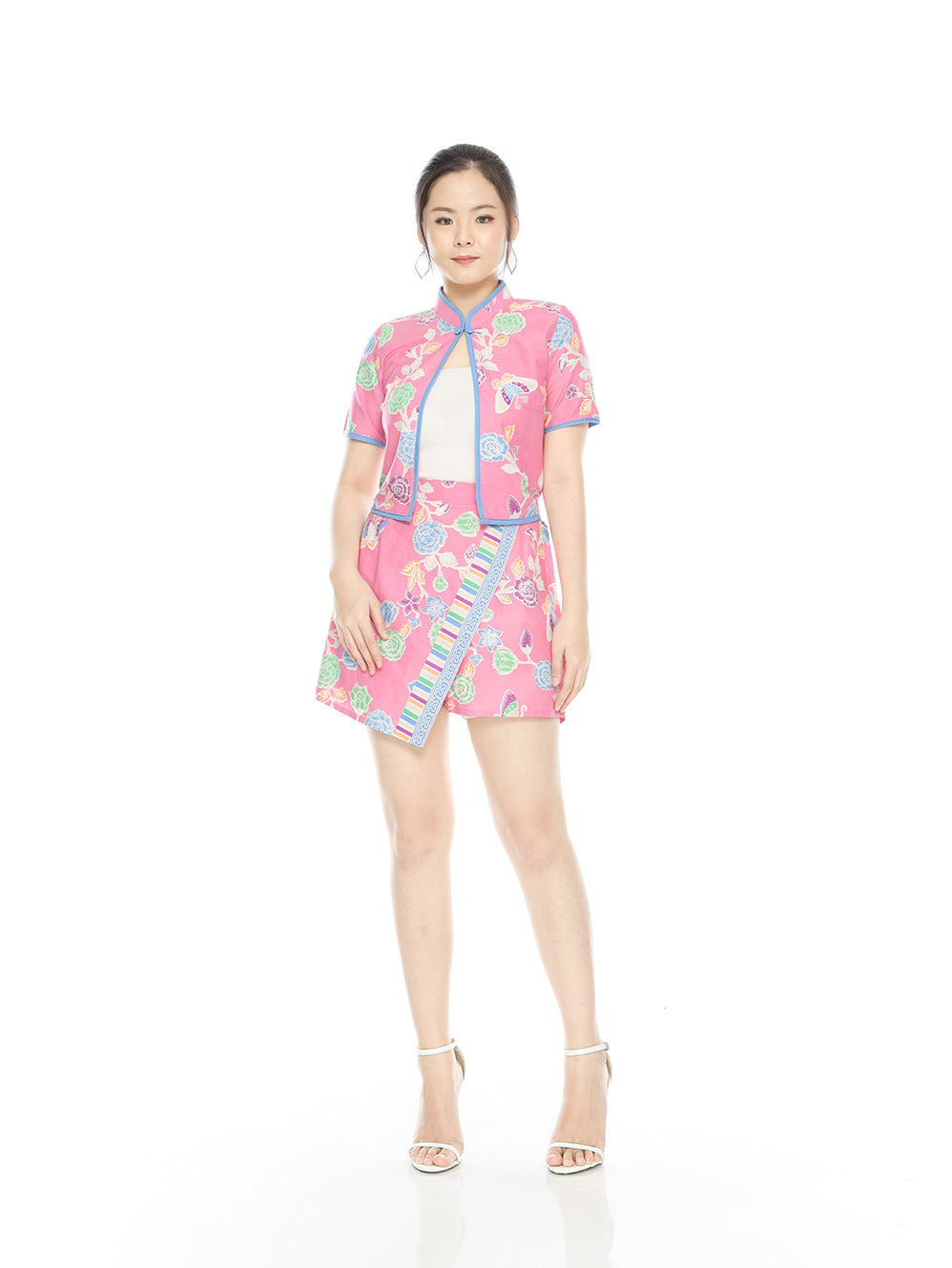 Girly Cheongsam Top Pink